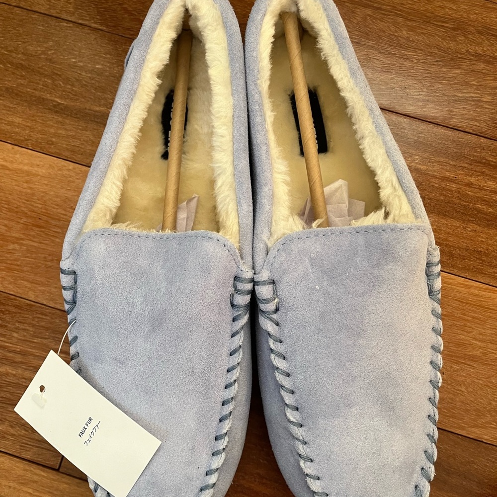 Land’s End Suede Moccasin Slippers